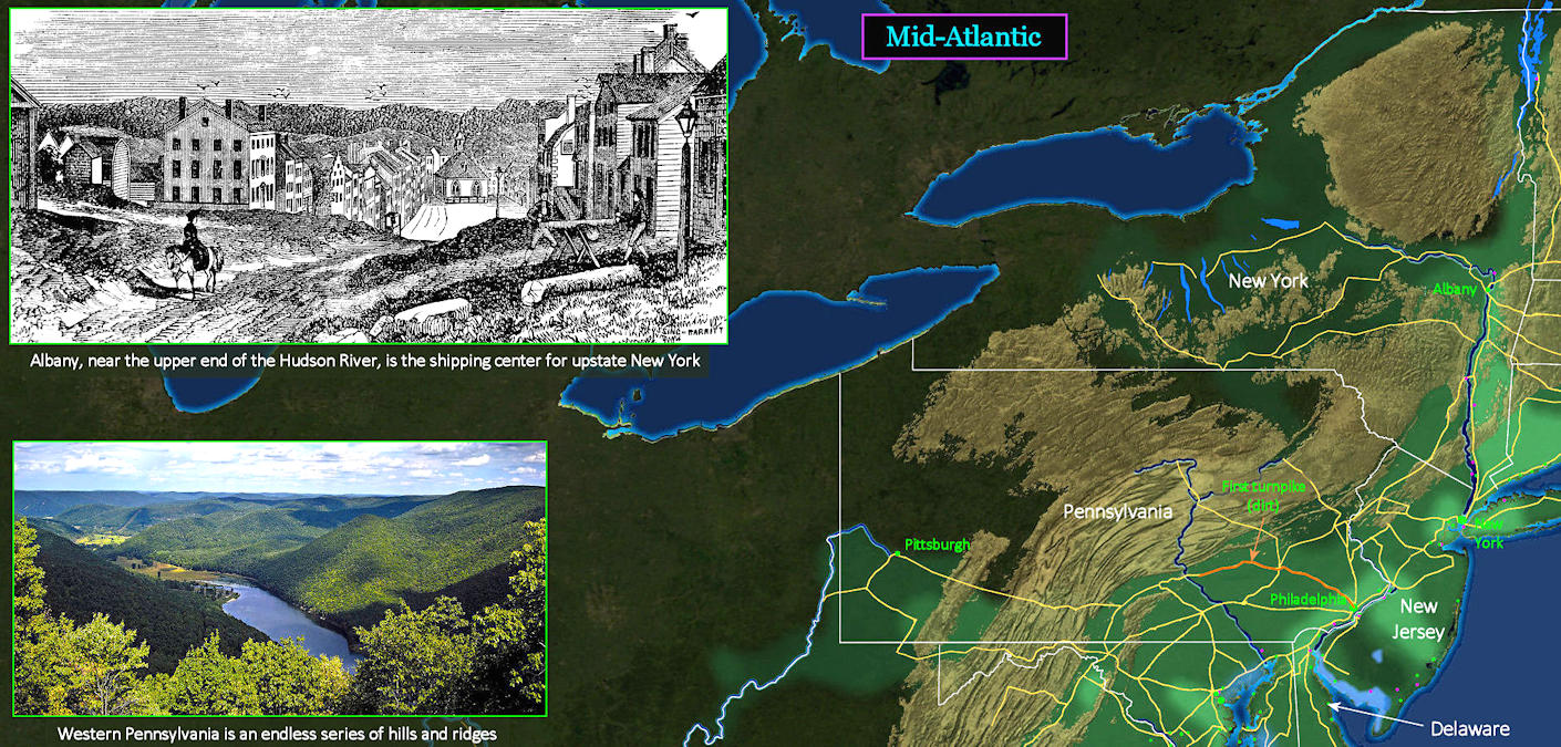 Mid-Atlantic Region, 1800